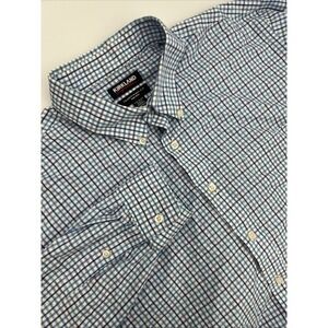 Kirkland Signature Traditional Fit Blue Checkered Shirt Size‎ (17 1/2- 34/35)